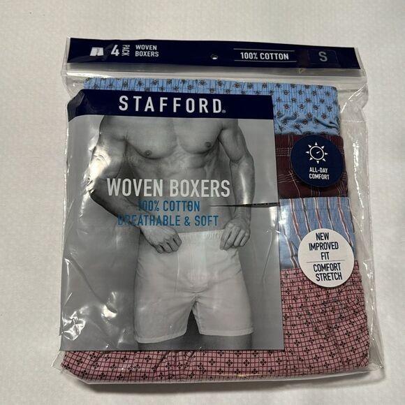 Stafford Boxers Mens Small 4 Pack - Picture 1 of 2